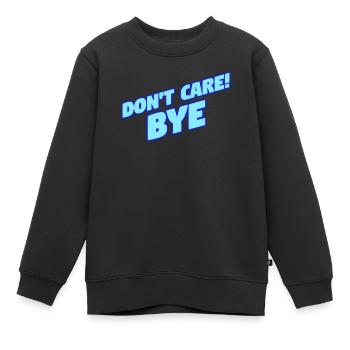 Drôle de déclaration, je m’en fous - Sweat Premium enfant bio - noir - Devant - AI Model Kid Female (0cm)
