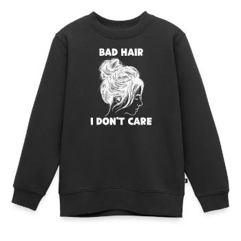 Haltung Ist Mir Egal Gleichgültig Statement - Kinder Premium Organic Sweatshirt - Schwarz - Vorne - AI Model Kid Female (0cm)
