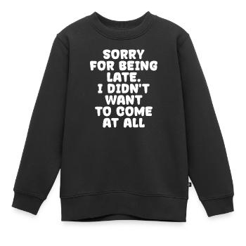 Quoi qu’il en soit, je dis cool, c’est drôle, je m’en fous - Sweat Premium enfant bio - noir - Devant - AI Model Kid Female (0cm)
