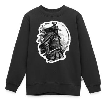 Samurai / Japanisch / Harakiri / Katana / Mann - Kinder Premium Organic Sweatshirt - Schwarz - Vorne - AI Model Kid Female (0cm)