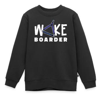 Surfing Kitesurfer Statement Wakeboard - Sweat Premium enfant bio - noir - Devant - AI Model Kid Female (0cm)
