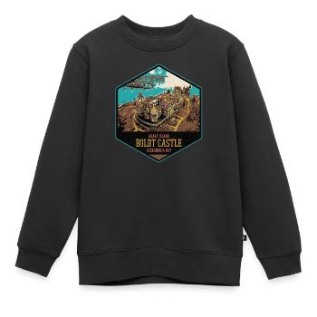 Schloss Boldt: Romantik auf der Herzinsel - Kinder Premium Organic Sweatshirt - Schwarz - Vorne - AI Model Kid Female (0cm)
