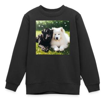 OIG1-KARTON - Kinder Premium Organic Sweatshirt - Schwarz - Vorne - AI Model Kid Female (0cm)