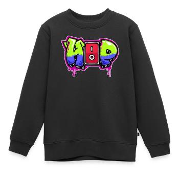Graffiti Spruch Zeichnen Illustration Street Art - Kinder Premium Organic Sweatshirt - Schwarz - Vorne - AI Model Kid Female (0cm)