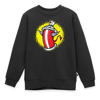 Sprayer Art, Street Art, Wildstyle Graffiti - Kids Premium Organic Sweatshirt - black - Front - AI Model Kid Female (0cm)