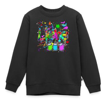 Bombe aérosol Street Art Wildstyle Graffite pulvérisateur - Sweat Premium enfant bio - noir - Devant - AI Model Kid Female (0cm)