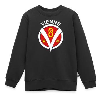 Wien - Kinder Premium Organic Sweatshirt - Schwarz - Vorne - AI Model Kid Female (0cm)