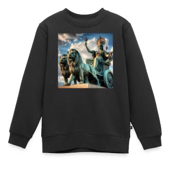 Déesse Cybèle - Sweat Premium enfant bio - noir - Devant - AI Model Kid Female (0cm)