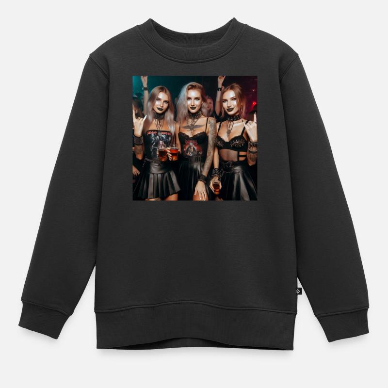 Métal - Sweat Premium enfant bio - noir