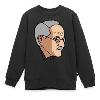 Jungian - Carl Gustav Jung - Portrait Edition - Kinder Premium Organic Sweatshirt - Schwarz - Vorne - AI Model Kid Female (0cm)