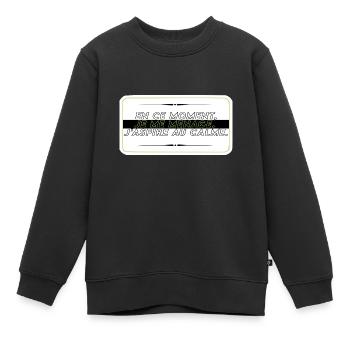 Je me ménage - Sweat Premium enfant bio - noir - Devant - AI Model Kid Female (0cm)