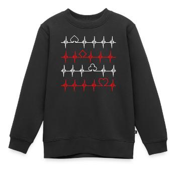 Professional Players Casino Gambling Poker Gambling - Kids Premium Organic Sweatshirt - black - Front - AI Model Kid Female (0cm)