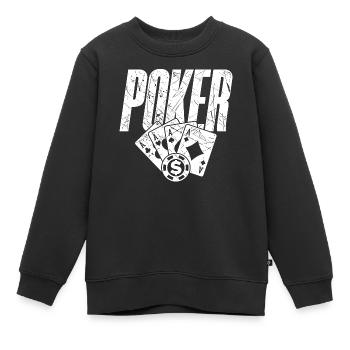 Casino Zocken Poker Gewinnen Kartenspiel Jackpot - Kinder Premium Organic Sweatshirt - Schwarz - Vorne - AI Model Kid Female (0cm)