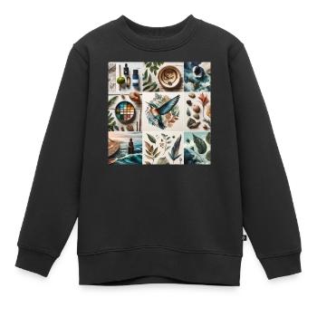 Natur in der Kunst - Kinder Premium Organic Sweatshirt - Schwarz - Vorne - AI Model Kid Female (0cm)