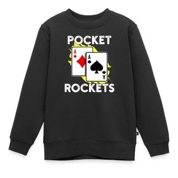 Jackpot Zocken Casino Poker Statement Profispieler - Kinder Premium Organic Sweatshirt - Schwarz - Vorne - AI Model Kid Female (0cm)