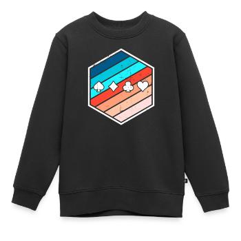 Kartenspiel Glücksspiel Roulette Poker Zocken - Kinder Premium Organic Sweatshirt - Schwarz - Vorne - AI Model Kid Female (0cm)