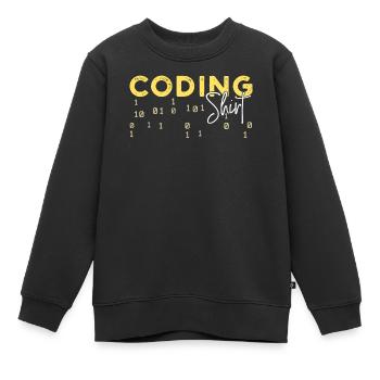 Coden Statement Développeur Programmeur Scripting - Sweat Premium enfant bio - noir - Devant - AI Model Kid Female (0cm)