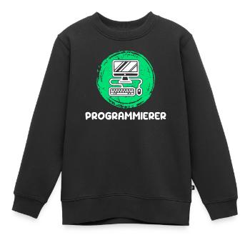 Computerfreak Skripting Developer Programmierer - Kinder Premium Organic Sweatshirt - Schwarz - Vorne - AI Model Kid Female (0cm)