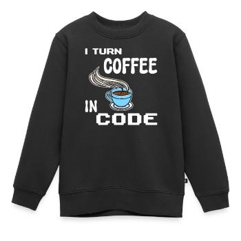 Developer Computergeek Statement Programmer - Kids Premium Organic Sweatshirt - black - Front - AI Model Kid Female (0cm)