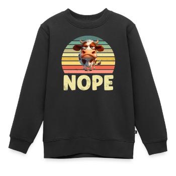 Vaches Vaches - Sweat Premium enfant bio - noir - Devant - AI Model Kid Female (0cm)