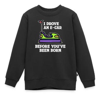 Ravitaillement en carburant électrique de la voiture électrique Électricité - Sweat Premium enfant bio - noir - Devant - AI Model Kid Female (0cm)