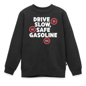 Déclaration de ravitaillement en carburant du stockage d’énergie de la pompe à essence - Sweat Premium enfant bio - noir - Devant - AI Model Kid Female (0cm)