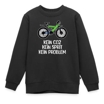 Fahrrad Tanken Energie Statement Energiespeicher - Kinder Premium Organic Sweatshirt - Schwarz - Vorne - AI Model Kid Female (0cm)