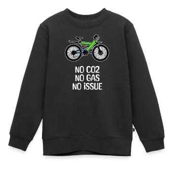 Energie Energiespeicher Tanken Statement Fahrrad - Kinder Premium Organic Sweatshirt - Schwarz - Vorne - AI Model Kid Female (0cm)