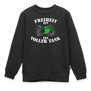 Voiture Station-service Ravitaillement Déclaration Électricité Énergie - Sweat Premium enfant bio - noir - Devant - AI Model Kid Female (0cm)
