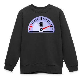 Ravitaillement en énergie électrique de la station-service - Sweat Premium enfant bio - noir - Devant - AI Model Kid Female (0cm)