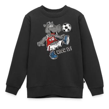 Kick it! - Kinder Premium Organic Sweatshirt - Schwarz - Vorne - AI Model Kid Female (0cm)