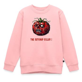 Le tueur au ketchup - Sweat Premium enfant bio - rose - Devant - AI Model Kid Female (0cm)