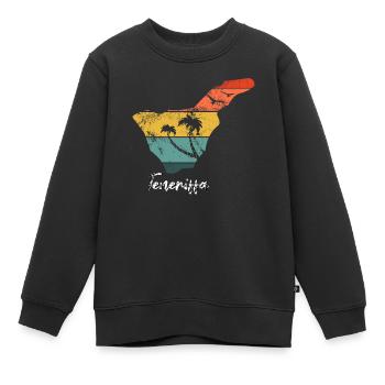 Teneriffa Karte Umriss Kanaren Urlaub vintage - Kinder Premium Organic Sweatshirt - Schwarz - Vorne - AI Model Kid Female (0cm)