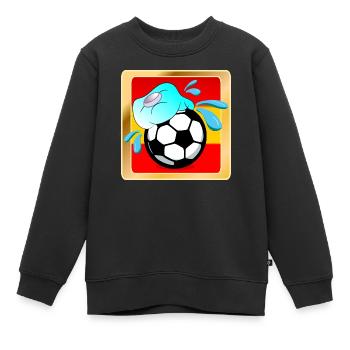 SOMMER SPANIEN FUßBALL - HITZE - Kinder Premium Organic Sweatshirt - Schwarz - Vorne - AI Model Kid Female (0cm)