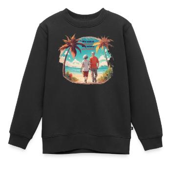 Wir sind in Rente - Kinder Premium Organic Sweatshirt - Schwarz - Vorne - AI Model Kid Female (0cm)