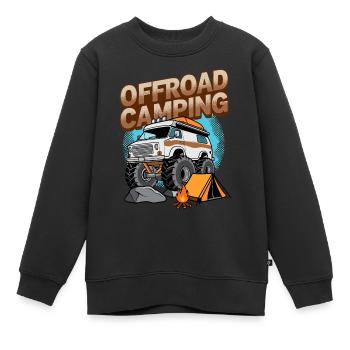 Offroad Camping - Kinder Premium Organic Sweatshirt - Schwarz - Vorne - AI Model Kid Female (0cm)