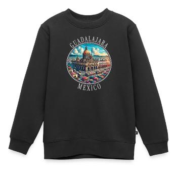 Guadalajara Mexiko Reise Design - Kinder Premium Organic Sweatshirt - Schwarz - Vorne - AI Model Kid Female (0cm)