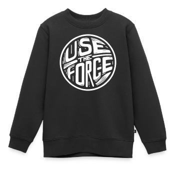Utilisez la force 2 (sombre) - Sweat Premium enfant bio - noir - Devant - AI Model Kid Female (0cm)