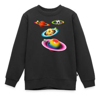 Boules Planètes - Sweat Premium enfant bio - noir - Devant - AI Model Kid Female (0cm)