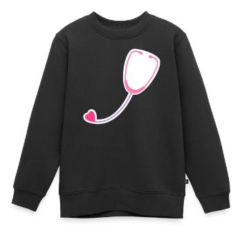 Farbiges Stethoskop - Kinder Premium Organic Sweatshirt - Schwarz - Vorne - AI Model Kid Female (0cm)