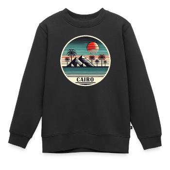 Cairo Egypt Pyramids Desert - Kids Premium Organic Sweatshirt - black - Front - AI Model Kid Female (0cm)