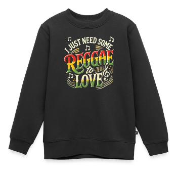 Reggae Jamaica Design - Kids Premium Organic Sweatshirt - black - Front - AI Model Kid Female (0cm)