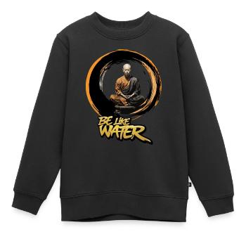 sei wie Wasser - Kinder Premium Organic Sweatshirt - Schwarz - Vorne - AI Model Kid Female (0cm)