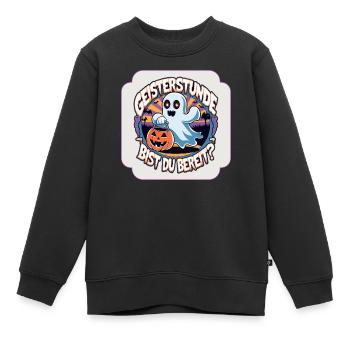 Halloween Gespenst Geisterstunde - Bist Du bereit? - Kinder Premium Organic Sweatshirt - Schwarz - Vorne - AI Model Kid Female (0cm)