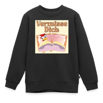 Vermisse Dich - Fernbeziehung - Kinder Premium Organic Sweatshirt - Schwarz - Vorne - AI Model Kid Female (0cm)