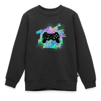 Gaming Gamer Games - Kinder Premium Organic Sweatshirt - Schwarz - Vorne - AI Model Kid Female (0cm)