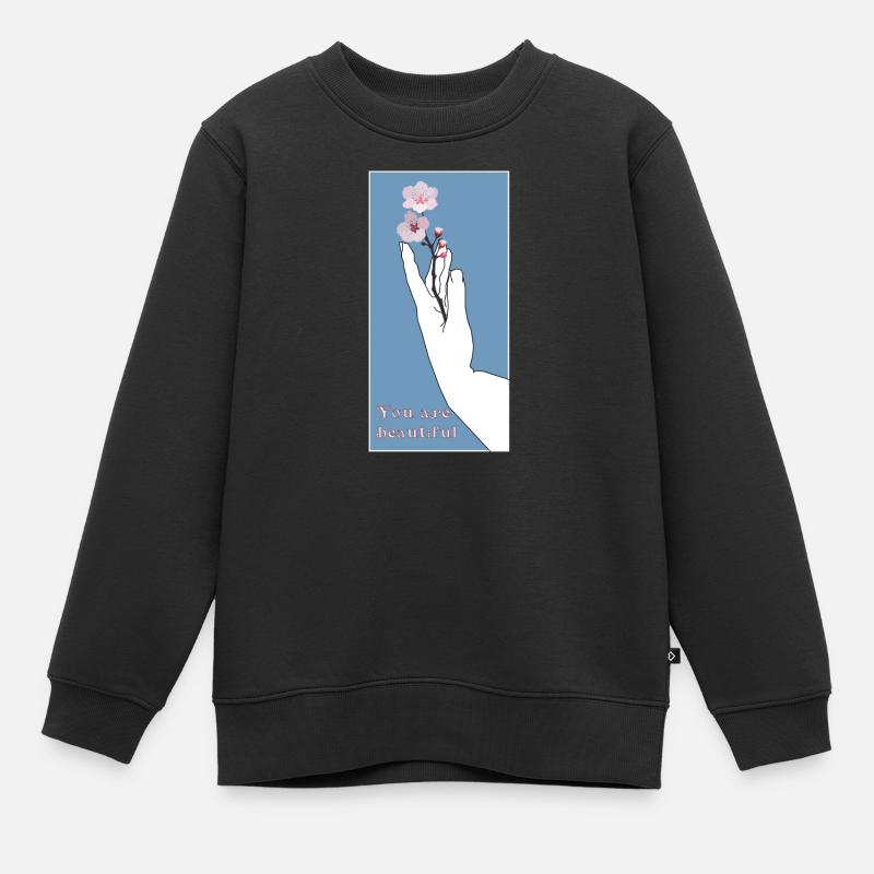 Tu es belle - Sweat Premium enfant bio - noir