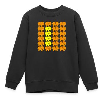 ELEFANT - Kinder Premium Organic Sweatshirt - Schwarz - Vorne - AI Model Kid Female (0cm)