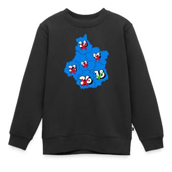 Région centre - Sweat Premium enfant bio - noir - Devant - AI Model Kid Female (0cm)