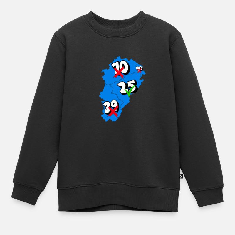Région franche comté - Sweat Premium enfant bio - noir